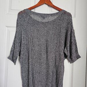 Express sweater, dolman open-knit, Grey